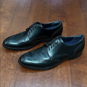 Cole Haan Black Leather Lace-Up Oxfords, Size 12